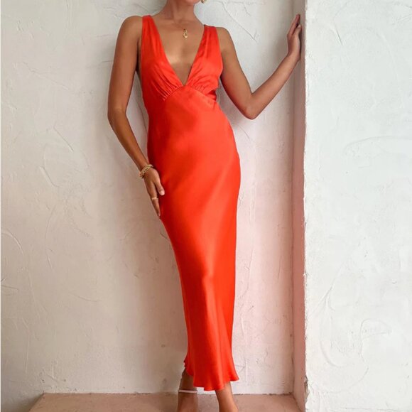 Shona Joy Vibrant Orange Dress - Picture 5 of 7